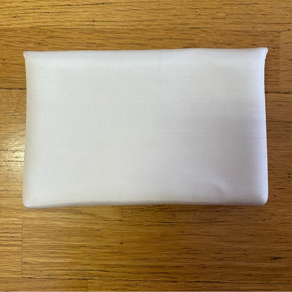 Shiraleah White Satin Jeweled Wedding Bachelorette Prom Gown Formal Clutch Small - Picture 3 of 5